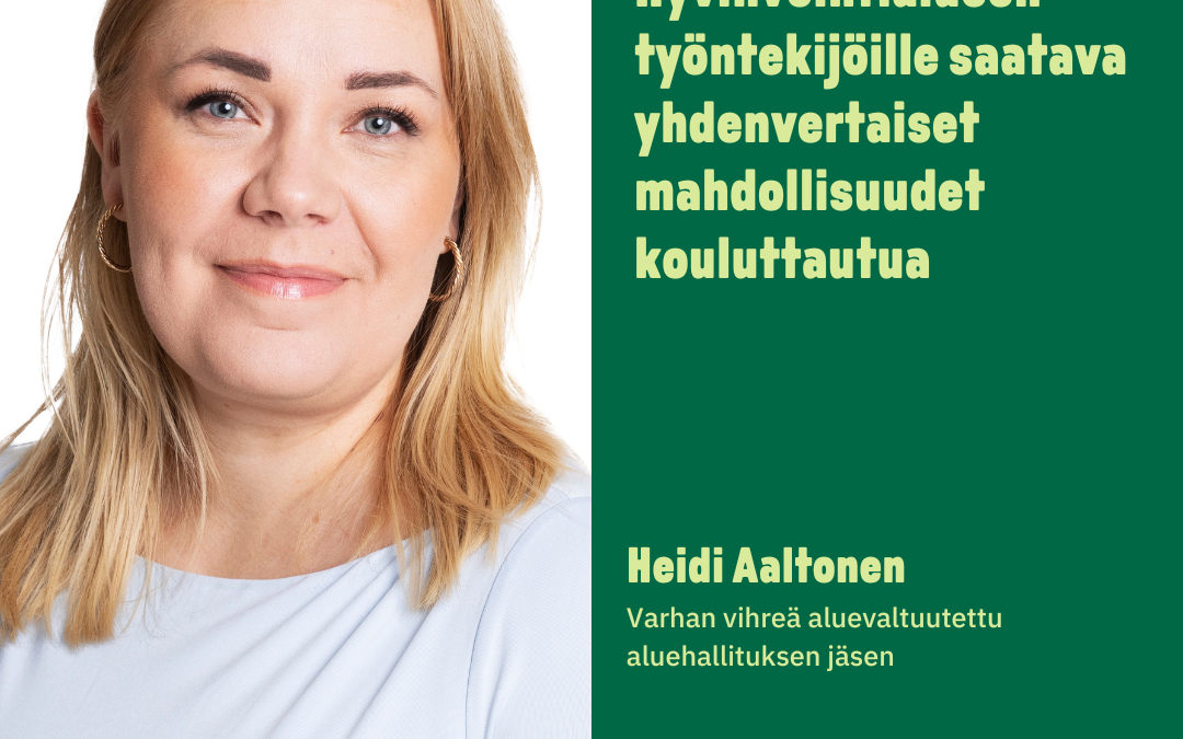 Aloite: Hyvinvointialueen työntekijöille yhdenvertaiset mahdollisuudet kouluttautua